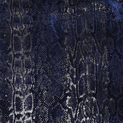 Navy Snake Embossed Velvet Print