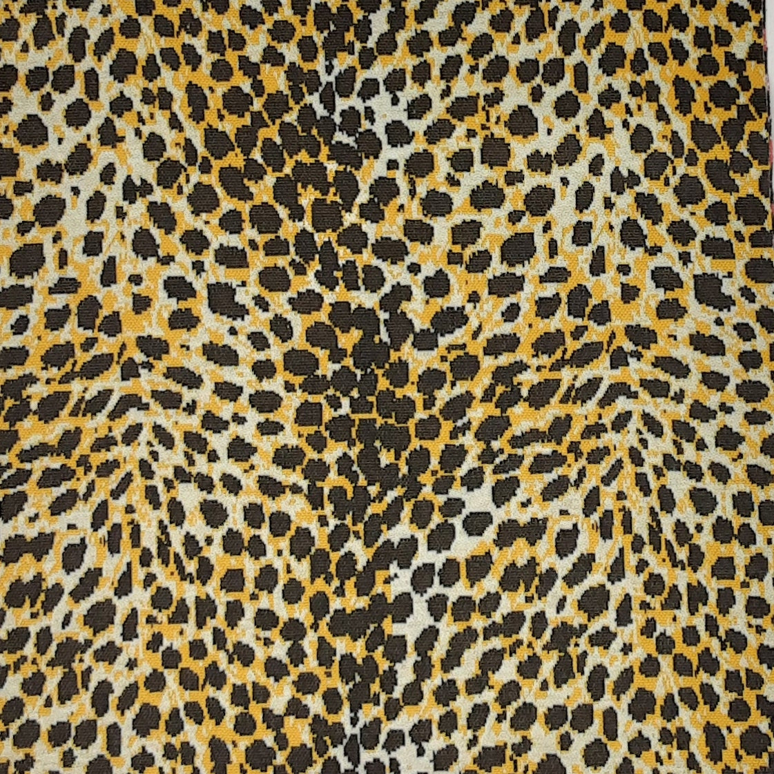 YELLOW#2 40607- KNIT JACQUARD CHEETAH 58/60"