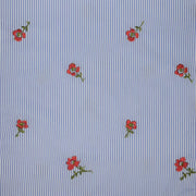 LIGHT BLUE SIMPLE PLAID POLYESTER EMBROIDERY